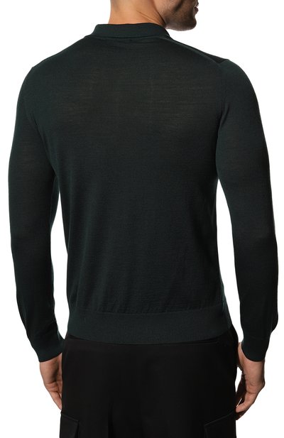 Шерстяное поло ANDREA CAMPAGNA темно-зеленого цвета по цене 53450 руб., арт. WU92-090A-FB00, фото 4 Шерстяное поло ANDREA CAMPAGNA, арт. WU92-090A-FB00, фото 4