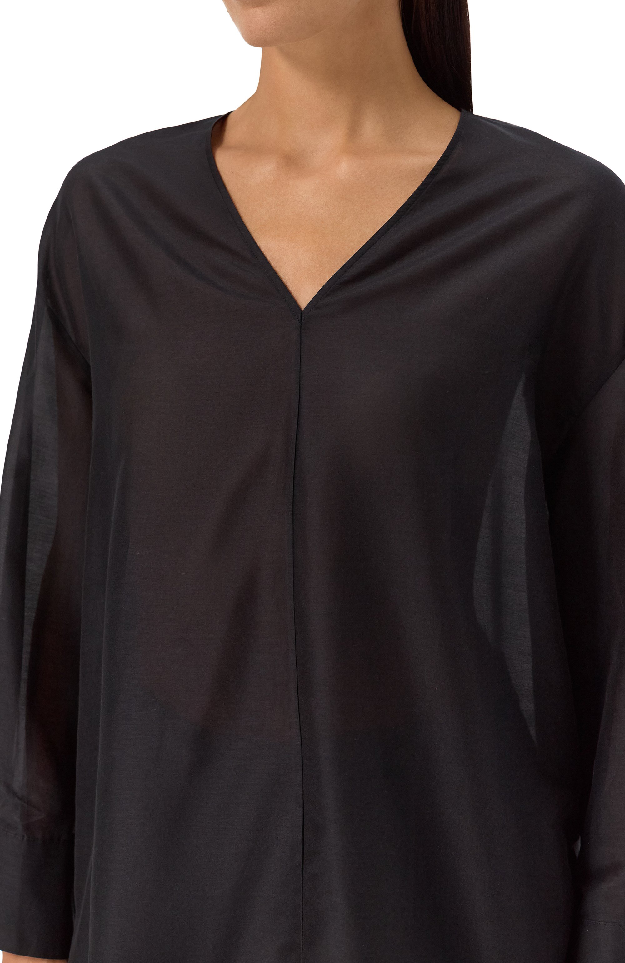 Блузка из хлопка и шелка 12 STOREEZ, арт. 125274, фото 5