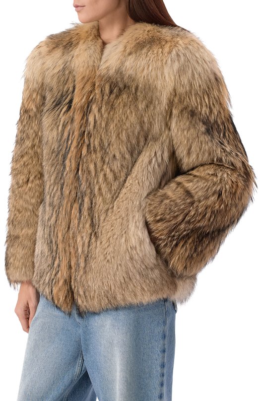 Шуба из волка Русский мех 13.4 AI Бежевый  13.4 AI Фото 3