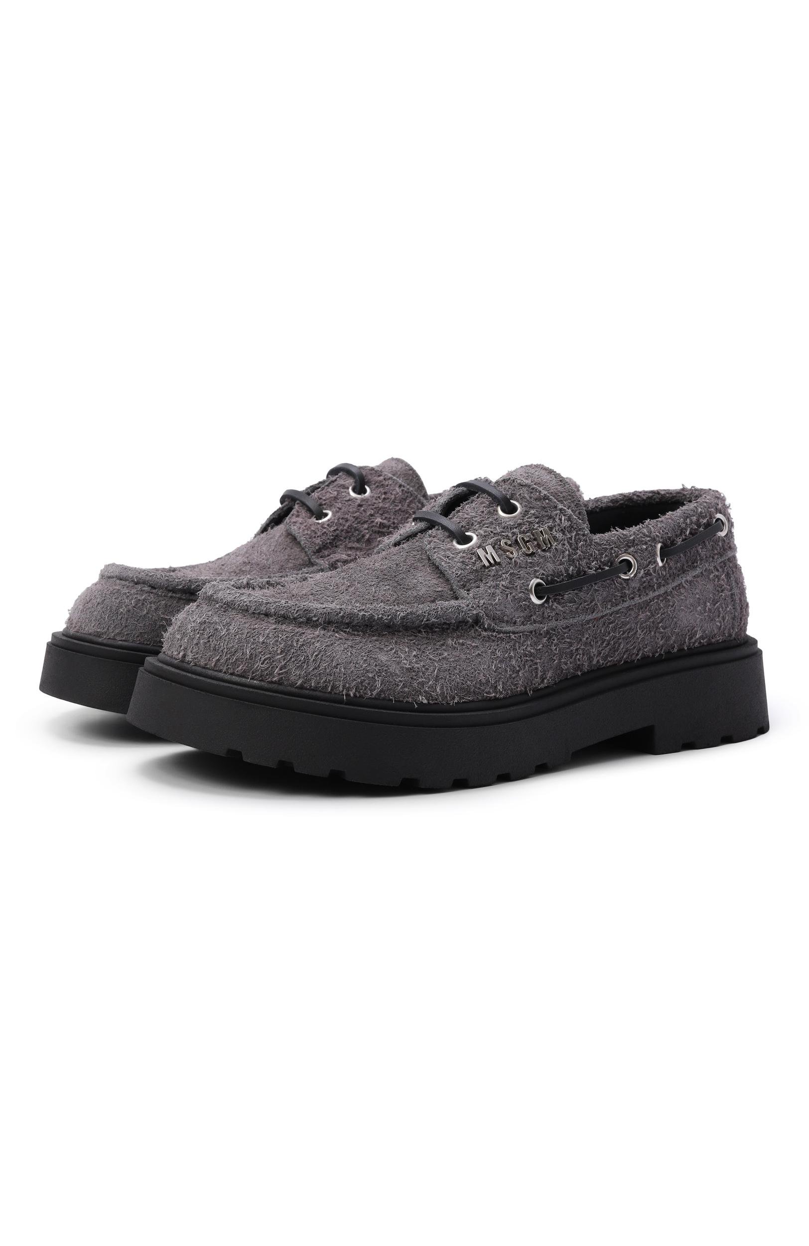 Замшевые лоферы MSGM KIDS серого цвета по цене 31500 руб., арт. 84016/VAR3, фото 1 Замшевые лоферы MSGM KIDS, арт. 84016/VAR3, фото 1