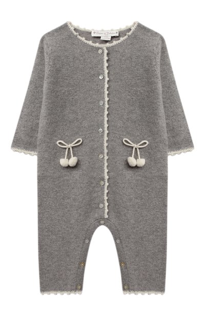 Кашемировый комбинезон OSCAR ET VALENTINE серого цвета по цене 22500 руб., арт. COM04CHERRY, фото 1 Кашемировый комбинезон OSCAR ET VALENTINE, арт. COM04CHERRY, фото 1