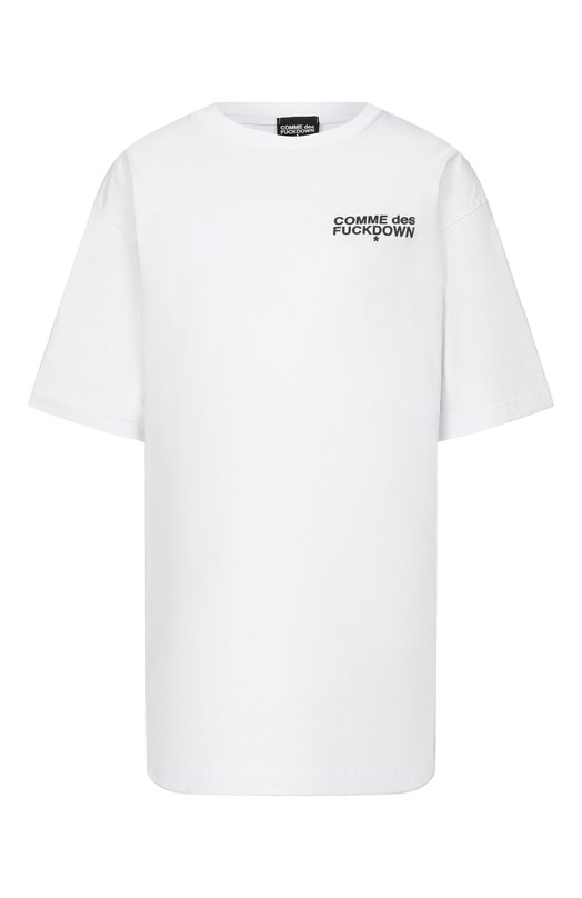 Хлопковая футболка Comme des Fuckdown CFABW01665 Белый CFABW01665