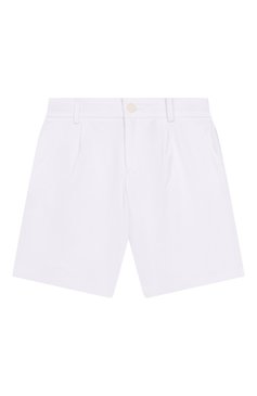 Детские хлопковые шорты DOLCE & GABBANA белого цвета, арт. L43Q25/G7M4D/2-6 | Фото 1 (Материал внешний: Хлопок; Нос: Не проставлено; Случай: Повседневный; Автоматизация состава: Проставлено; Ростовка одежда: 2 года | 92 см, 4 года | 104 см, 5 лет | 110 см, 6 лет | 116 см, 3 года | 98 см)