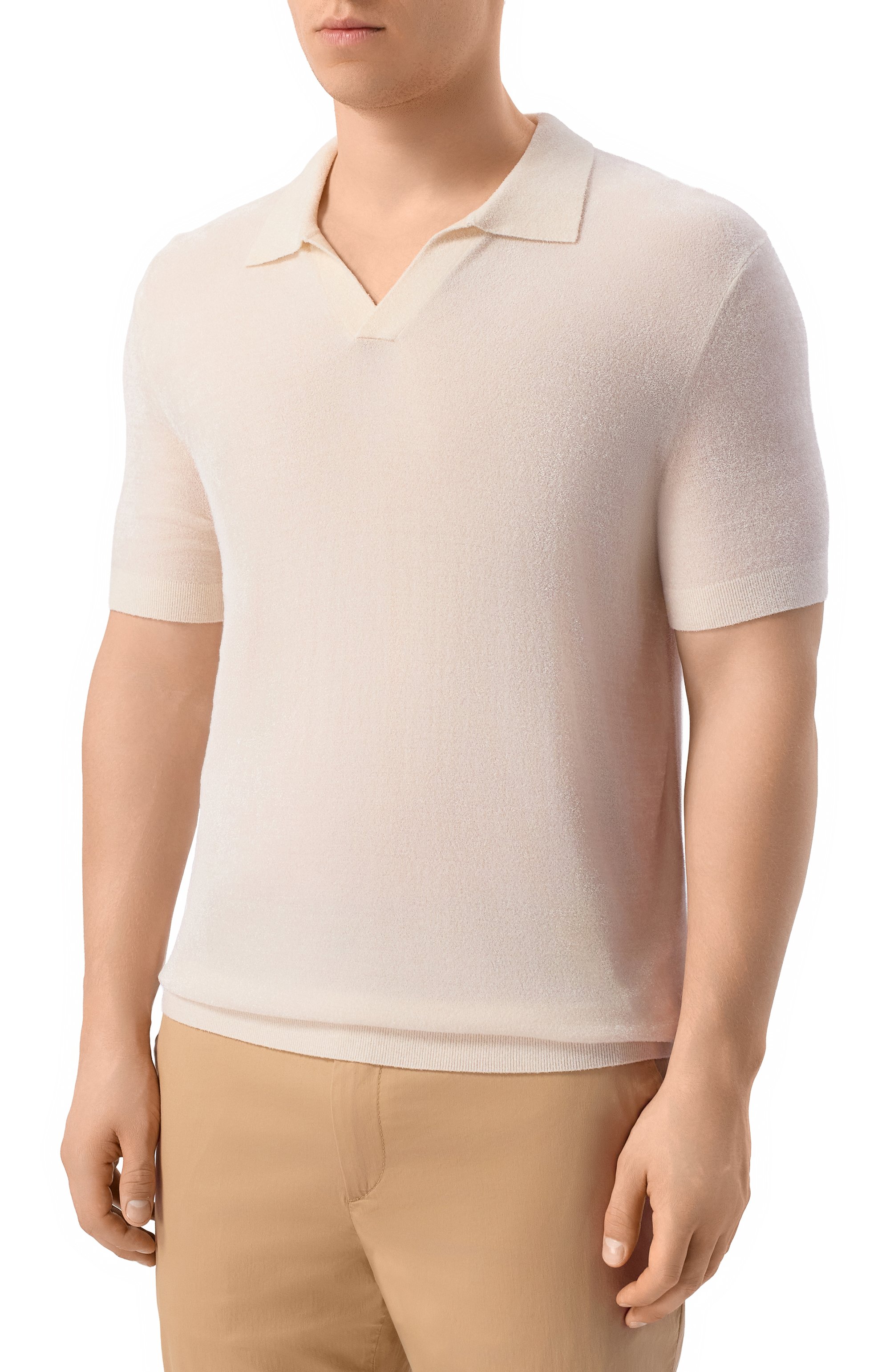 Поло BOGNER кремового цвета по цене 23600 руб., арт. 88401310, фото 3 Поло BOGNER, арт. 88401310, фото 3