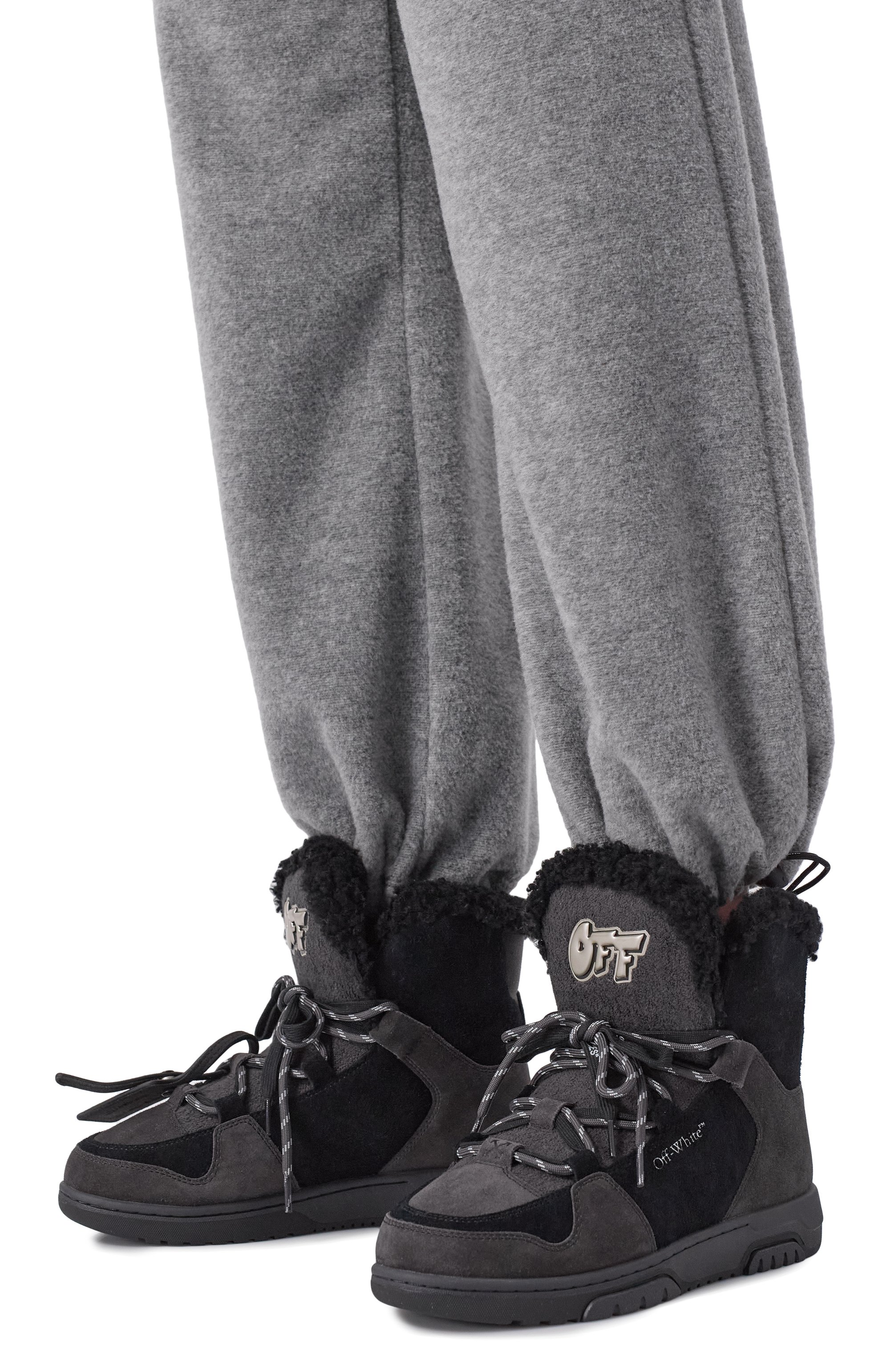 Комбинированные ботинки OFF-WHITE, арт. 0WIY001F25LEA0011011, фото 2