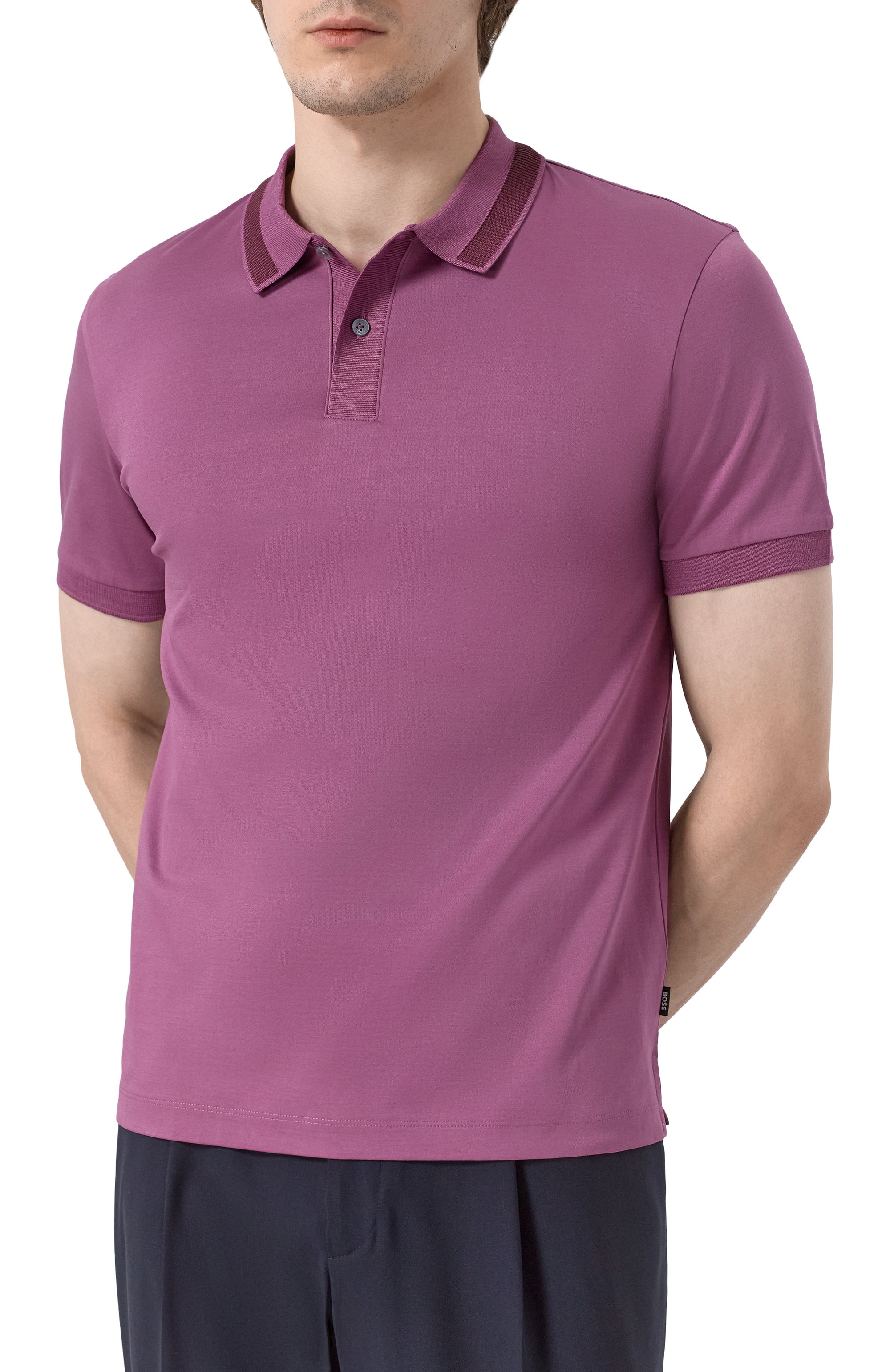 Хлопковое поло BOSS, арт. 50531791, фото 3