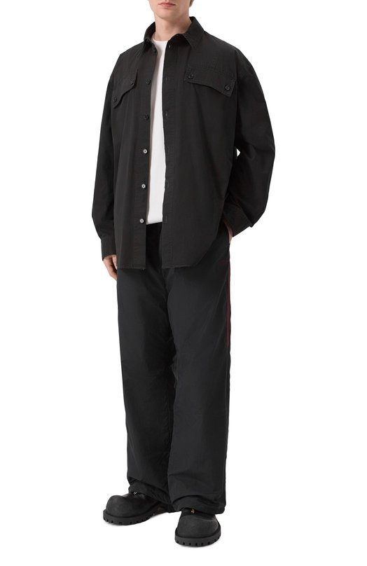 Хлопковая рубашка Off-White 0MGE04NF25FAB001 Чёрный  0MGE04NF25FAB001 Фото 2