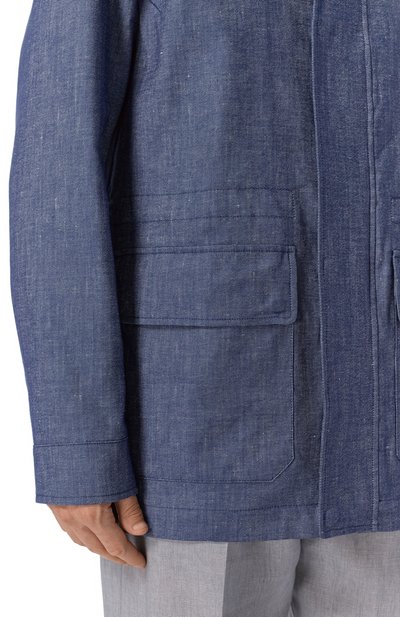 Куртка изо льна и хлопка CANALI, арт. 020402U/SG03468, фото 5