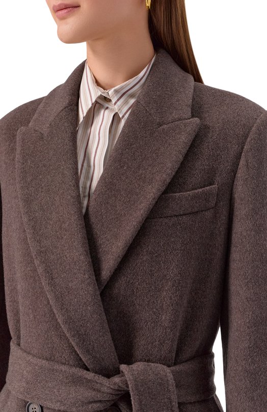 Пальто из шерсти и кашемира Brunello Cucinelli MD5329893 Коричневый  MD5329893 Фото 5