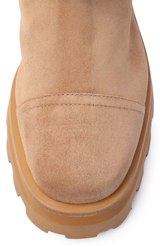 Замшевые полусапоги Meena Jimmy Choo MEENA FLAT/VQQ Бежевый  MEENA FLAT/VQQ Фото 6