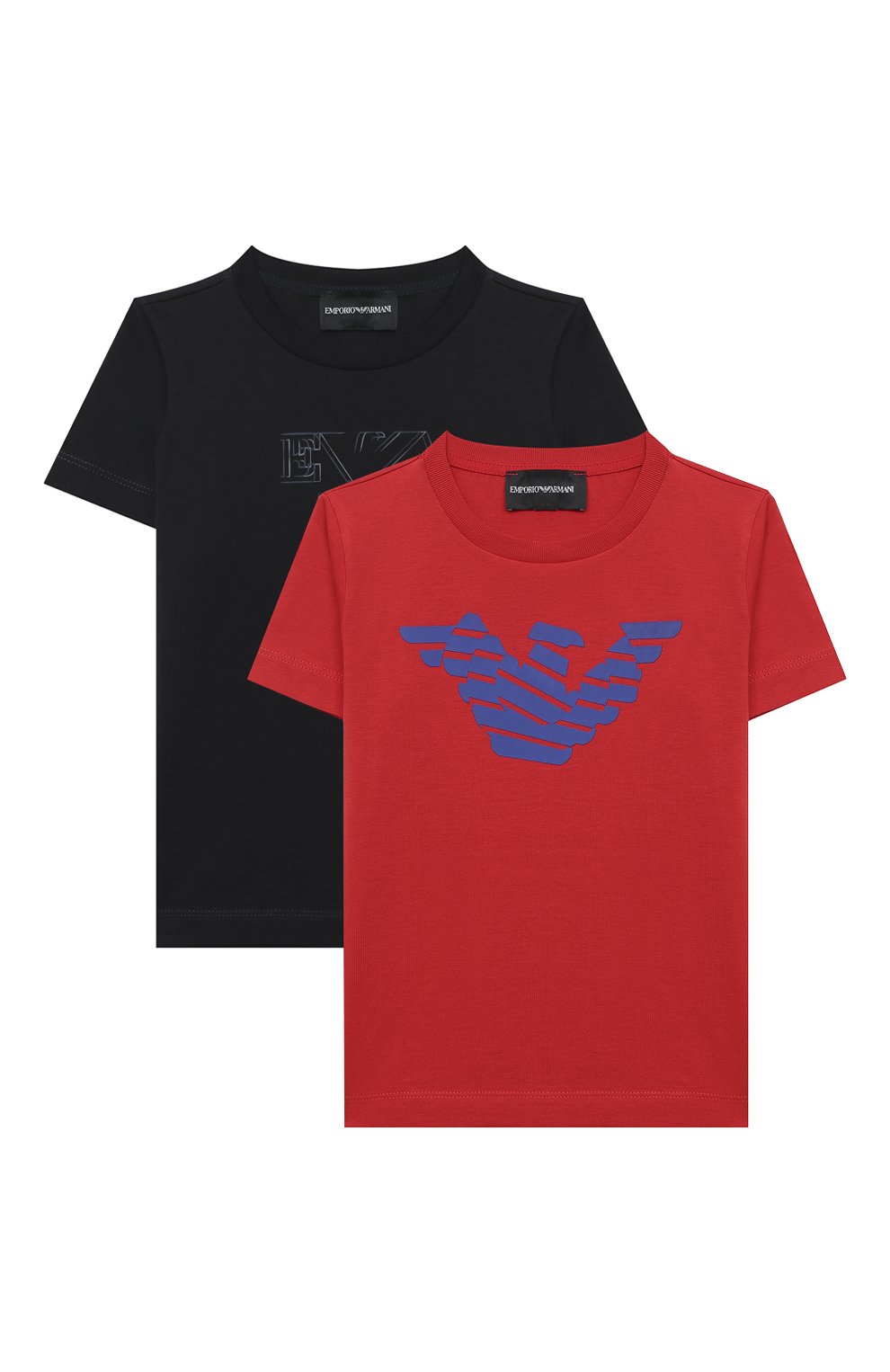 Комплект из двух футболок EMPORIO ARMANI темно-синего цвета по цене 12100 руб., арт. 3K4D01/4J09Z, фото 1 Комплект из двух футболок EMPORIO ARMANI, арт. 3K4D01/4J09Z, фото 1
