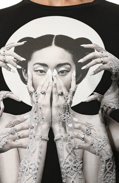 Хлопковая футболка RH45 черного цвета по цене 16300 руб., арт. LS02-I, фото 5 Хлопковая футболка RH45, арт. LS02-I, фото 5