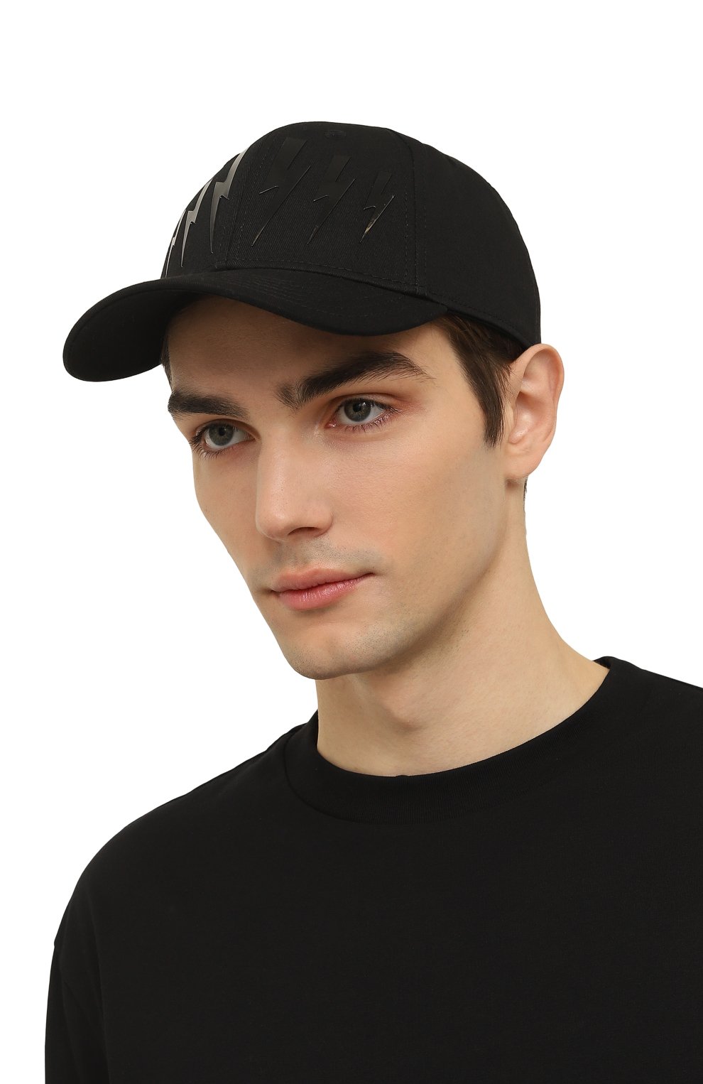 Хлопковая бейсболка NEIL BARRETT, арт. PBCP320B C9501, фото 2