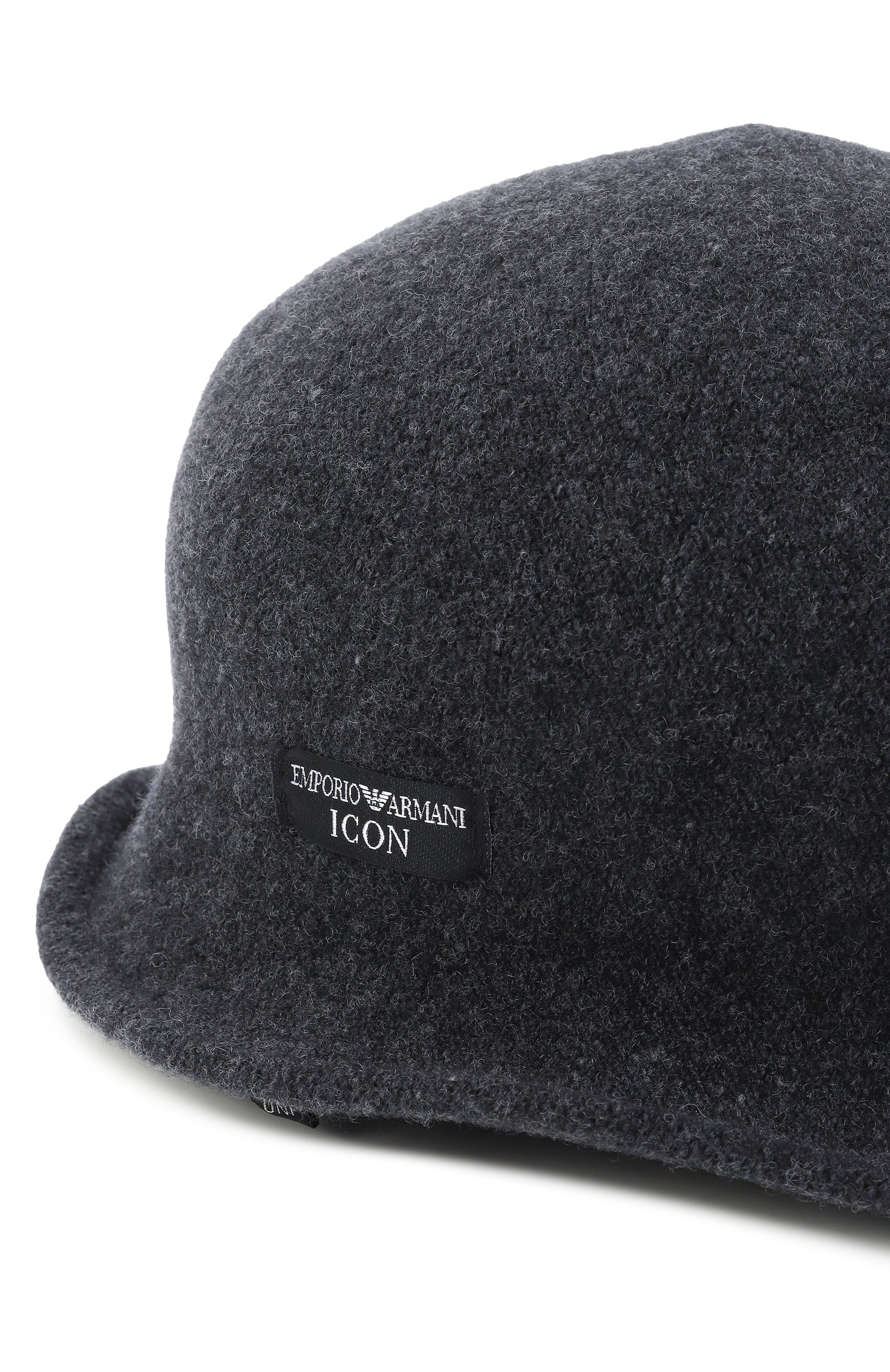 Шерстяная шляпа EMPORIO ARMANI темно-серого цвета по цене 24800 руб., арт. EW002448/AF18398, фото 3 Шерстяная шляпа EMPORIO ARMANI, арт. EW002448/AF18398, фото 3