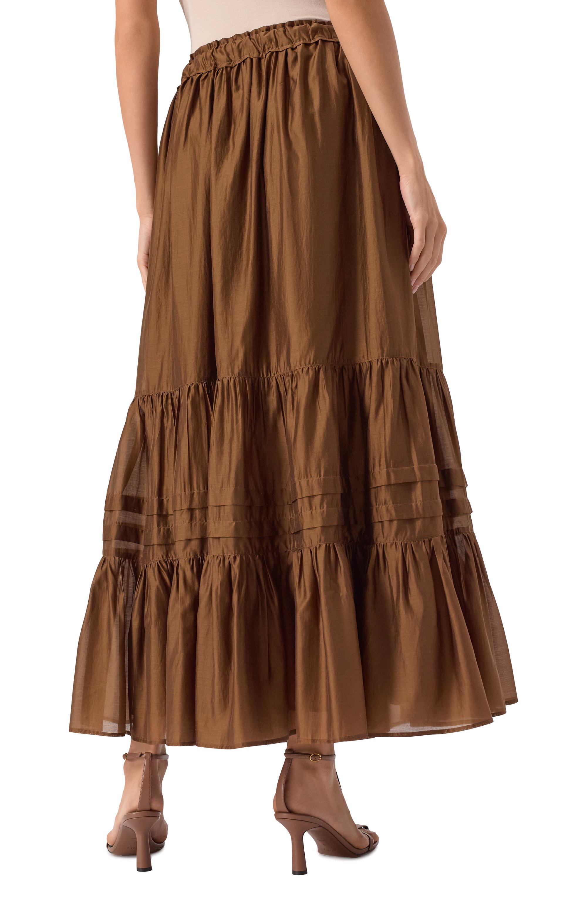 Юбка FLASHIN коричневого цвета по цене 37500 руб., арт. FC25SB, фото 4 Юбка FLASHIN, арт. FC25SB, фото 4