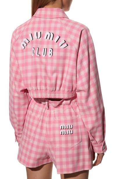 Хлопковая куртка MIU MIU, арт. ML820-6J1-F0W95, фото 4