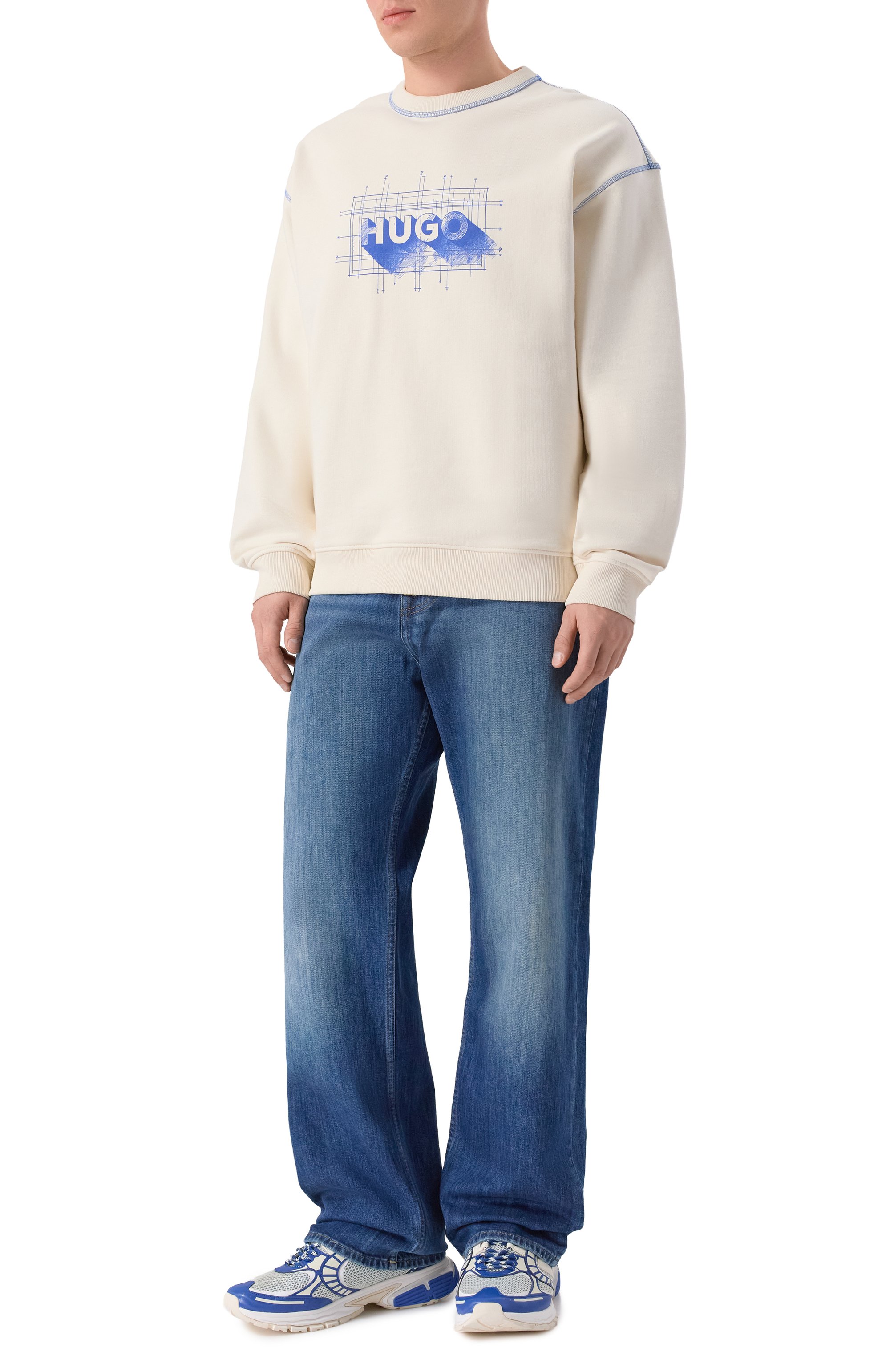 Хлопковый свитшот HUGO BLUE, арт. 50553505, фото 2