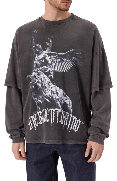 Хлопковый лонгслив DIEGO VENTURINO, арт. DVTSMLCD00, фото 3