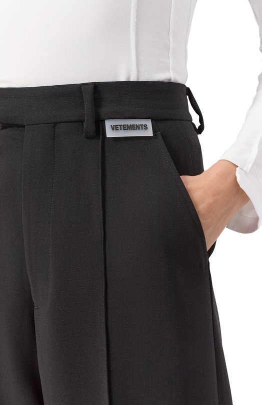 Шерстяные брюки VETEMENTS WA53PA250B/1240 W00L Чёрный  WA53PA250B/1240 W00L Фото 5