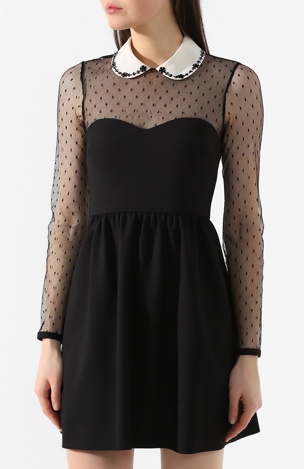 Платье REDVALENTINO черно-белого цвета по цене 73000 руб., арт. TR3VAN95/4SQ, фото 3 Платье REDVALENTINO, арт. TR3VAN95/4SQ, фото 3