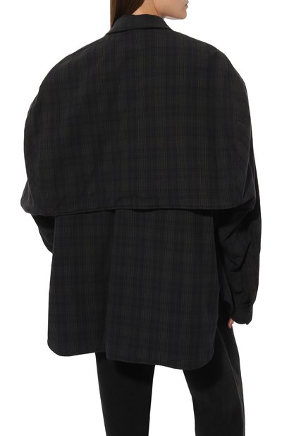 Хлопковая рубашка BALENCIAGA черного цвета по цене 243500 руб., арт. 751728/T0M17, фото 4 Хлопковая рубашка BALENCIAGA, арт. 751728/T0M17, фото 4
