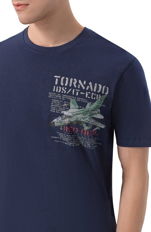 Хлопковая футболка Aeronautica Militare TS2537UJ00727 Синий  TS2537UJ00727 Фото 5