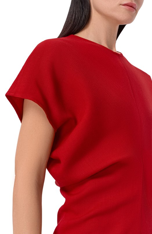 Шерстяное платье TOTEME 261-WRD1103-FB0568 Красный  261-WRD1103-FB0568 Фото 4