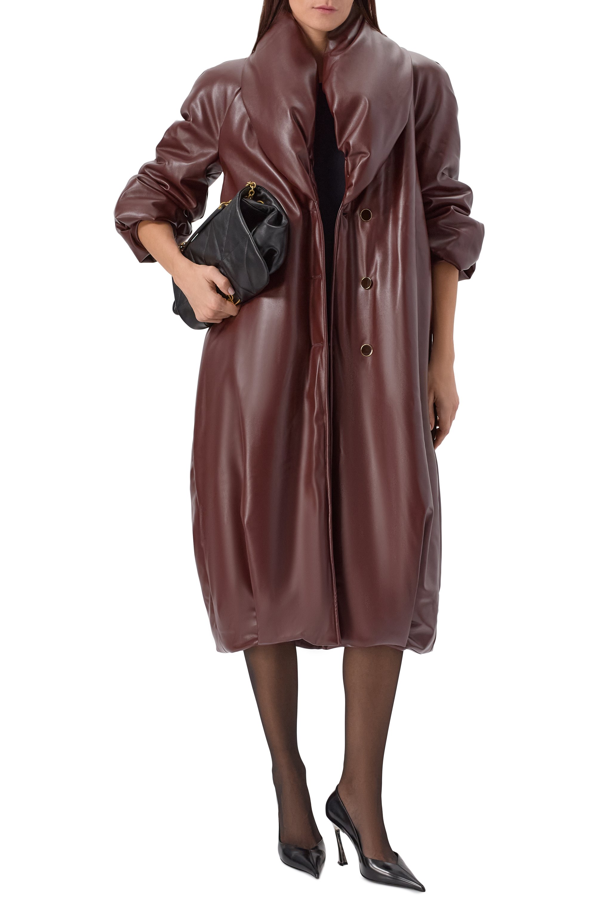 Кожаные туфли MUGLER черного цвета по цене 109000 руб., арт. MUWSS25SC051_SB001, фото 3 Кожаные туфли MUGLER, арт. MUWSS25SC051_SB001, фото 3