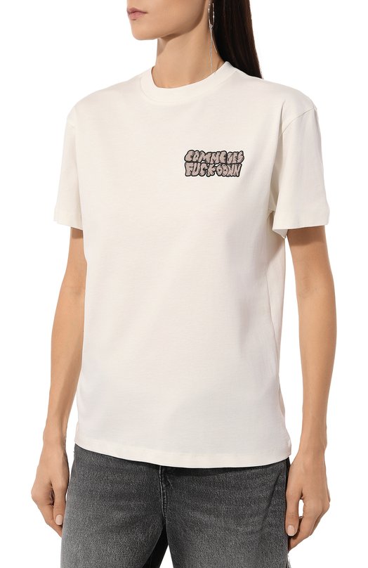 Хлопковая футболка Comme des Fuckdown CFABW01083 Белый  CFABW01083 Фото 3