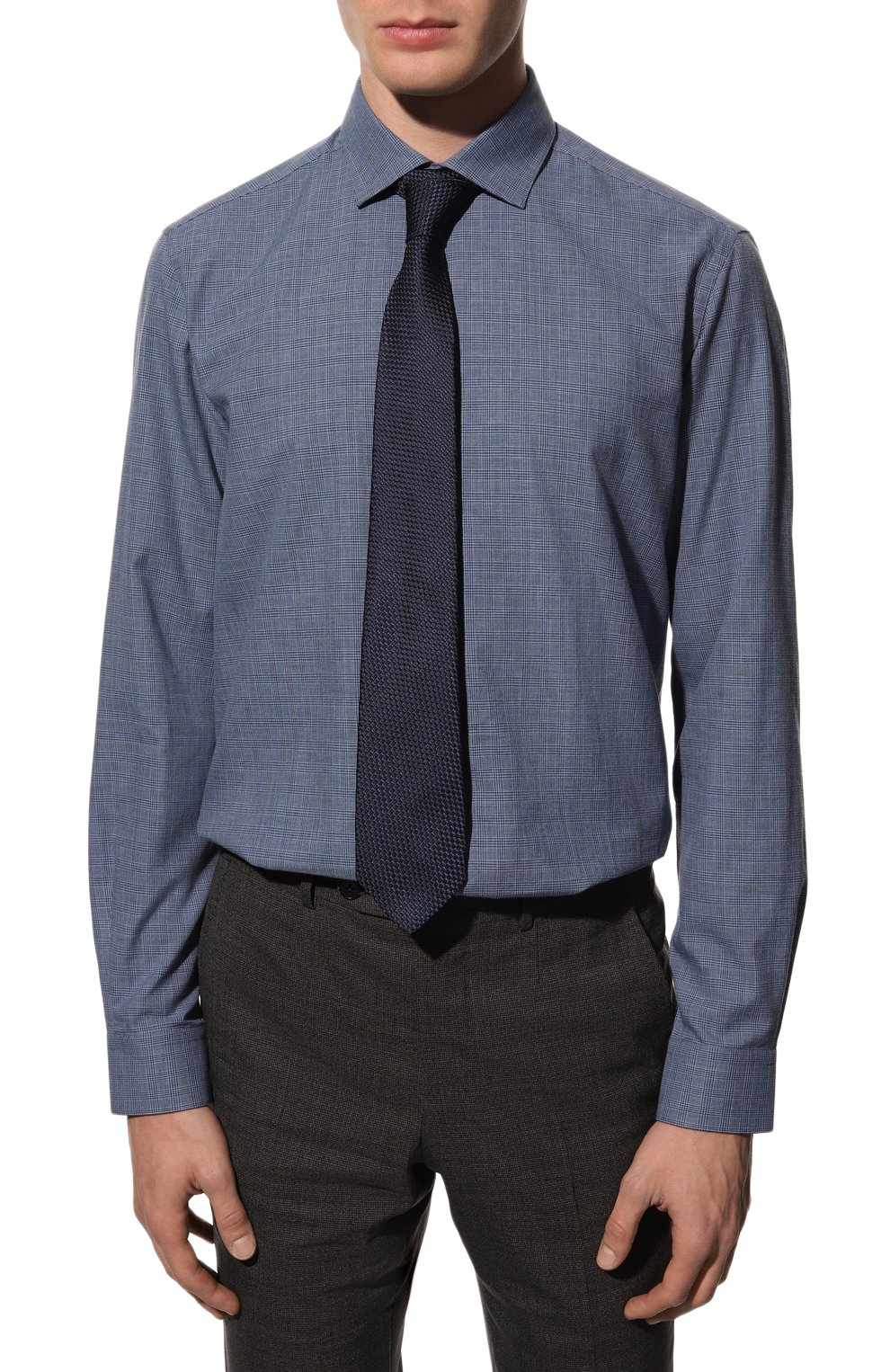 Сорочка из хлопка и кашемира ZILLI, арт. MFY-12152-369811/0001, фото 3