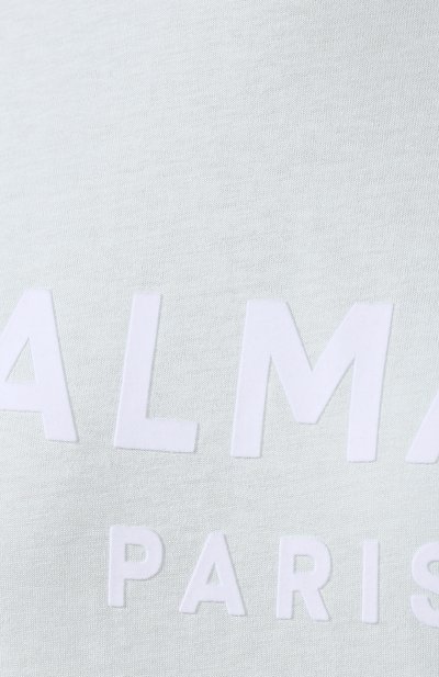 Хлопковая футболка BALMAIN голубого цвета по цене 35250 руб., арт. SF21362/I240, фото 5 Хлопковая футболка BALMAIN, арт. SF21362/I240, фото 5