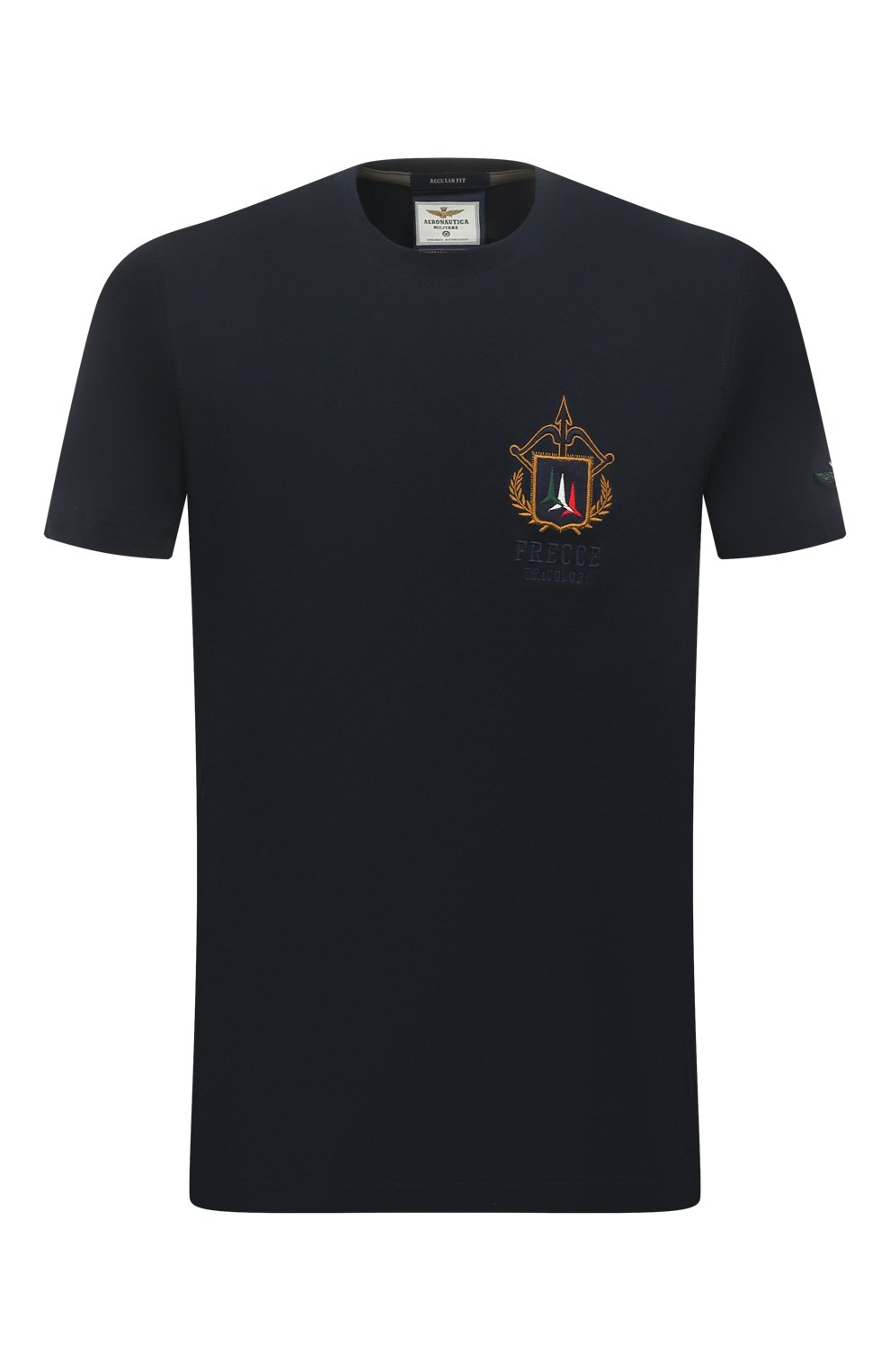 Хлопковая футболка AERONAUTICA MILITARE темно-синего цвета по цене 8275 руб., арт. 232/TS2155J538, фото 1 Хлопковая футболка AERONAUTICA MILITARE, арт. 232/TS2155J538, фото 1