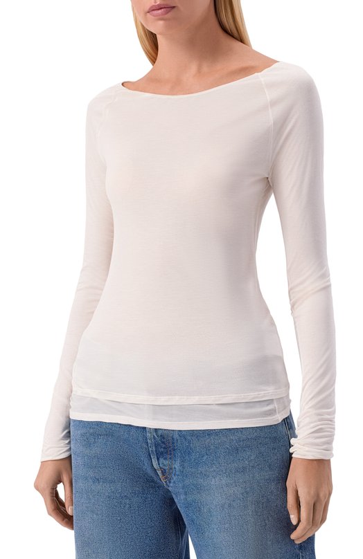 Лонгслив BOSS 50553548 Кремовый  50553548 Фото 3