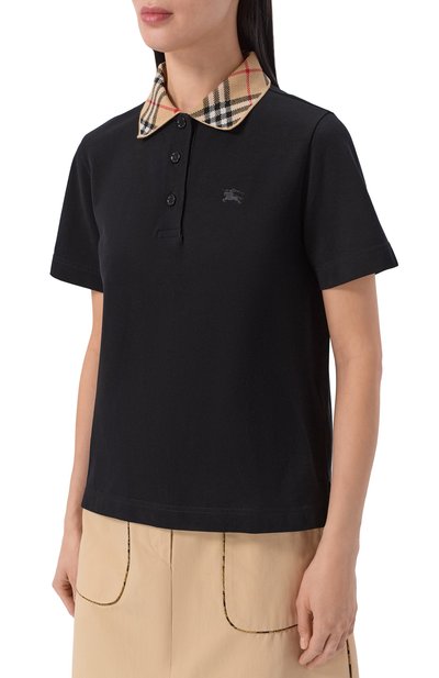 Хлопковое поло BURBERRY, арт. 8119392, фото 3