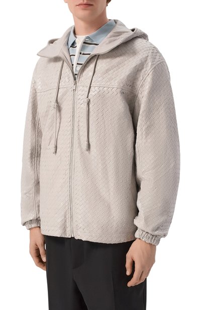 Кожаная куртка BOTTEGA VENETA светло-бежевого цвета по цене 1465000 руб., арт. 873908/V6Q40, фото 3 Кожаная куртка BOTTEGA VENETA, арт. 873908/V6Q40, фото 3