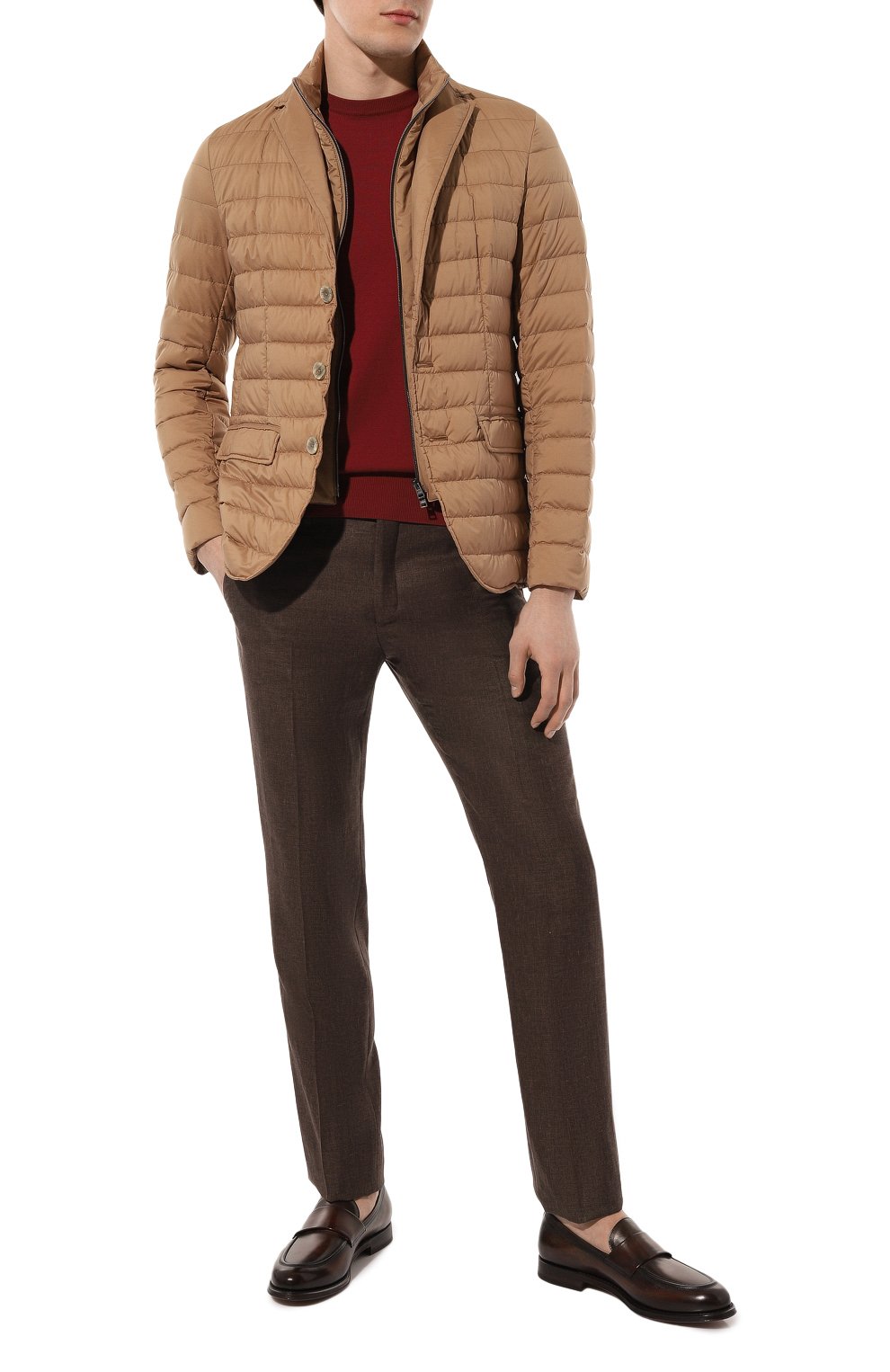 Хлопковый джемпер CANALI бордового цвета по цене 30900 руб., арт. C0719/MK00145, фото 2 Хлопковый джемпер CANALI, арт. C0719/MK00145, фото 2