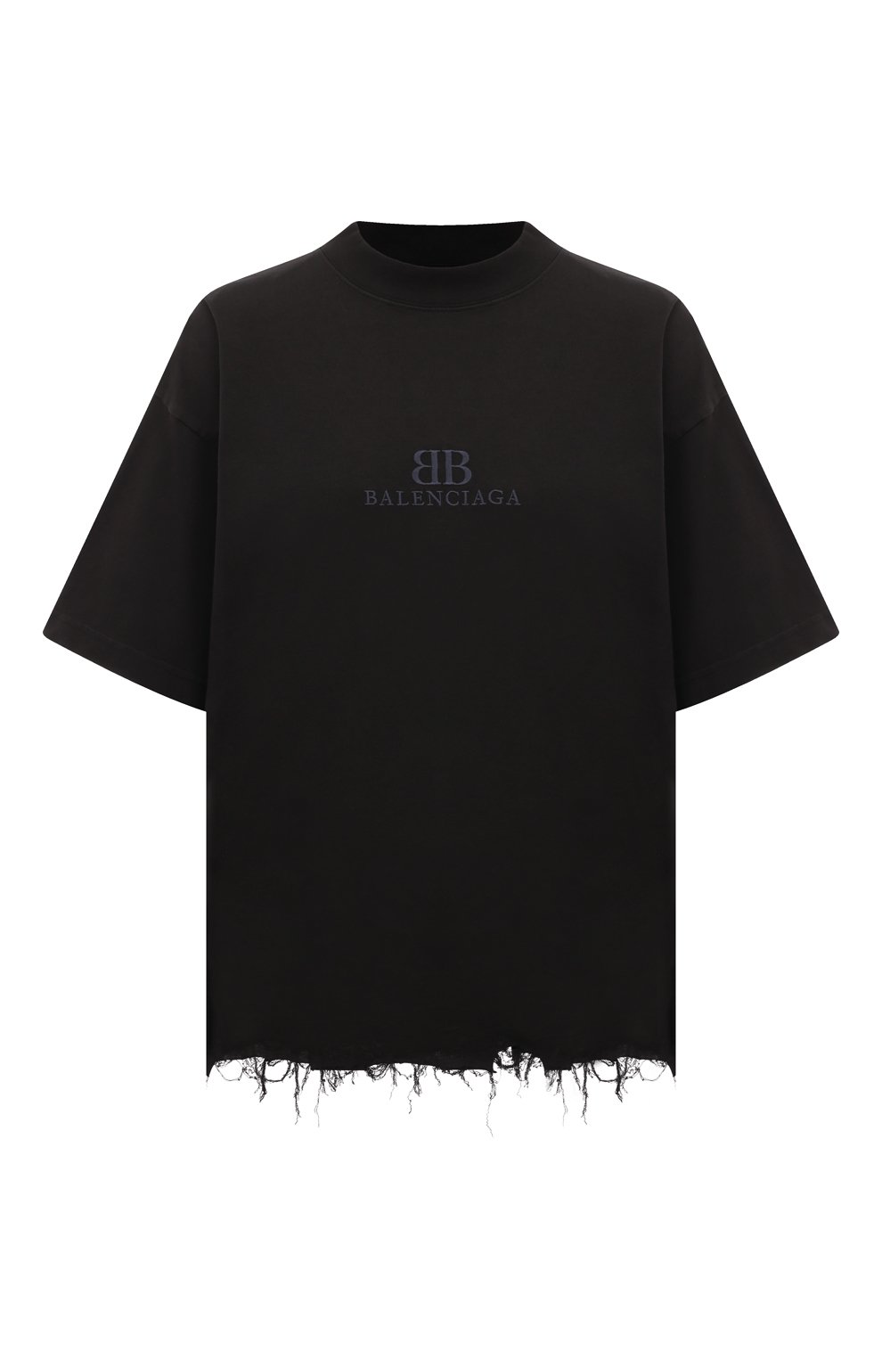 Хлопковая футболка BALENCIAGA черного цвета по цене 79150 руб., арт. 783399/TQVS8, фото 1 Хлопковая футболка BALENCIAGA, арт. 783399/TQVS8, фото 1