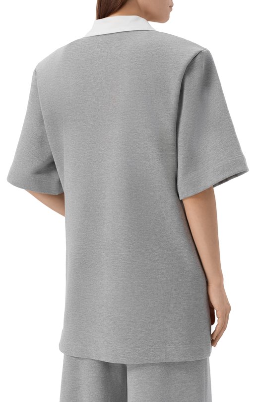 Хлопковое поло ROWEN ROSE RR_J083 Серый  RR_J083 Фото 4