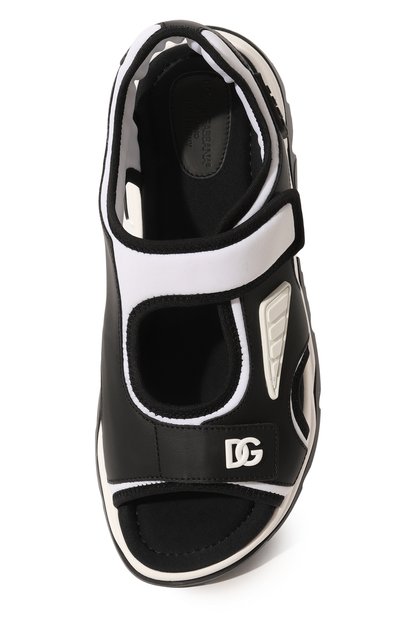 Сандалии DOLCE & GABBANA черно-белого цвета по цене 41250 руб., арт. DA5125/AS006/37-39, фото 4 Сандалии DOLCE & GABBANA, арт. DA5125/AS006/37-39, фото 4