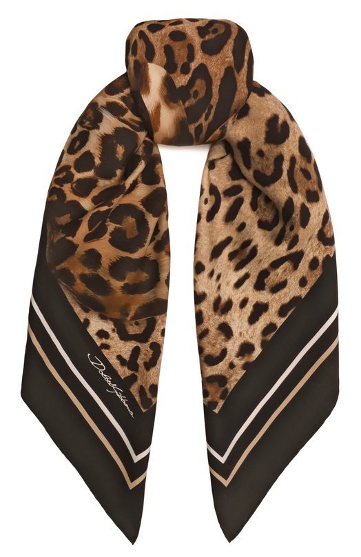 Шелковый платок Dolce & Gabbana FN090R/GDCUV Леопардовый FN090R/GDCUV