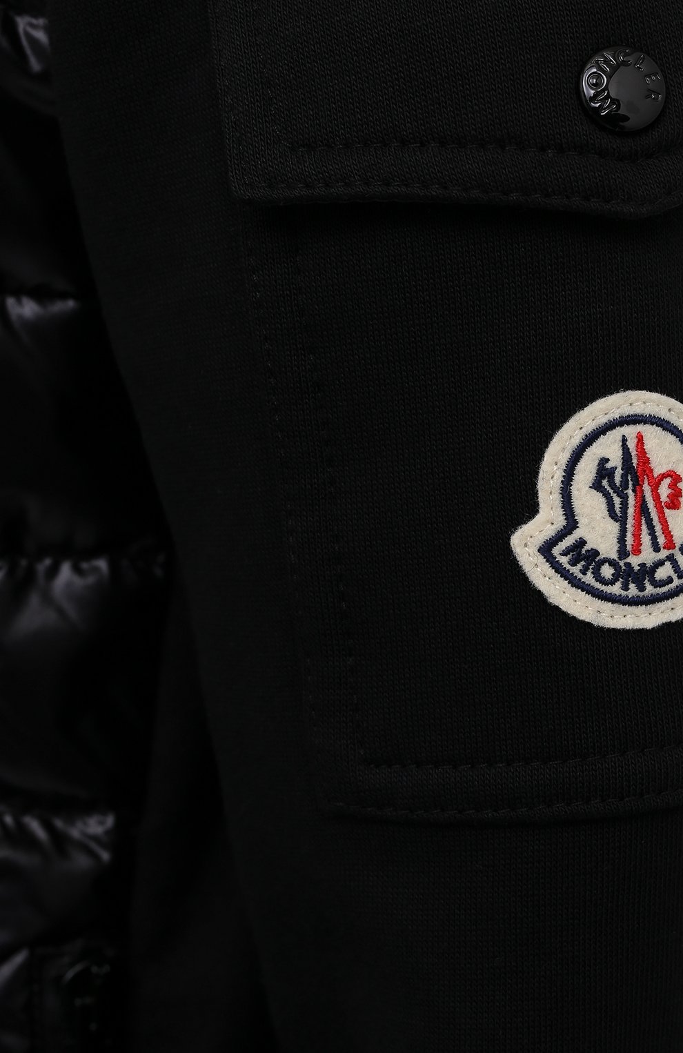 Хлопковый кардиган MONCLER черного цвета по цене 87650 руб., арт. G2-093-8G000-28-809DH, фото 5 Хлопковый кардиган MONCLER, арт. G2-093-8G000-28-809DH, фото 5
