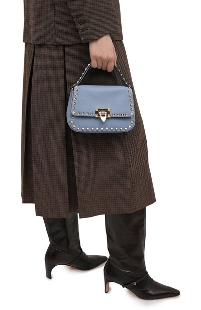 Сумка rockstud small VALENTINO голубого цвета по цене 208500 руб., арт. VW2B0I52/VSF, фото 2 Сумка rockstud small VALENTINO, арт. VW2B0I52/VSF, фото 2