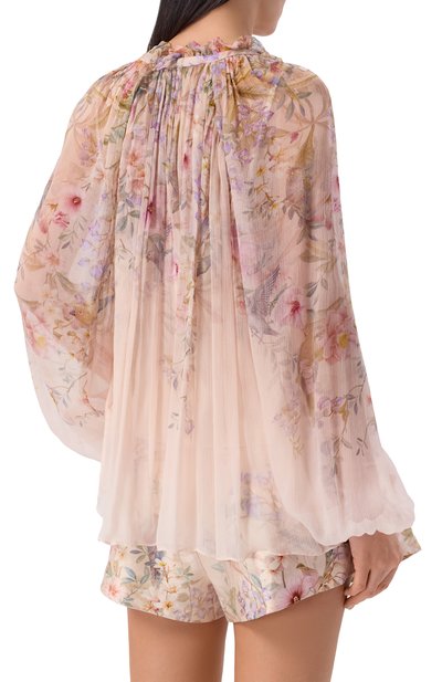 Блузка из вискозы ZIMMERMANN кремового цвета по цене 152500 руб., арт. 0991TC261, фото 4 Блузка из вискозы ZIMMERMANN, арт. 0991TC261, фото 4