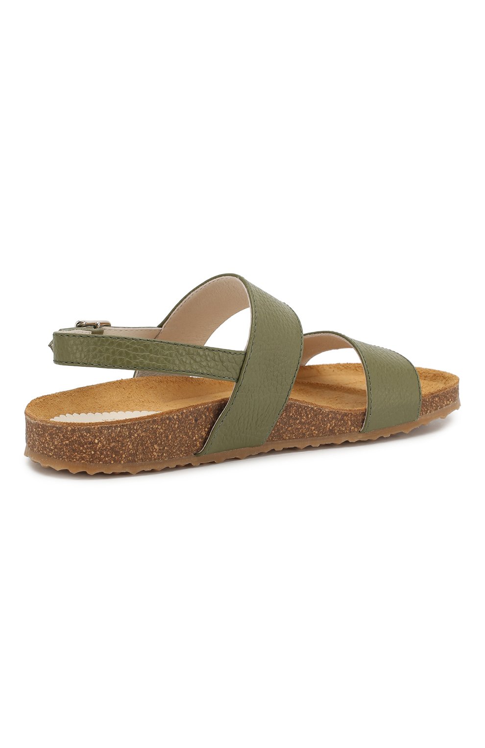 Кожаные босоножки IL GUFO хаки цвета по цене 19950 руб., арт. G566/VITELL0 CERV0/35-40, фото 3 Кожаные босоножки IL GUFO, арт. G566/VITELL0 CERV0/35-40, фото 3