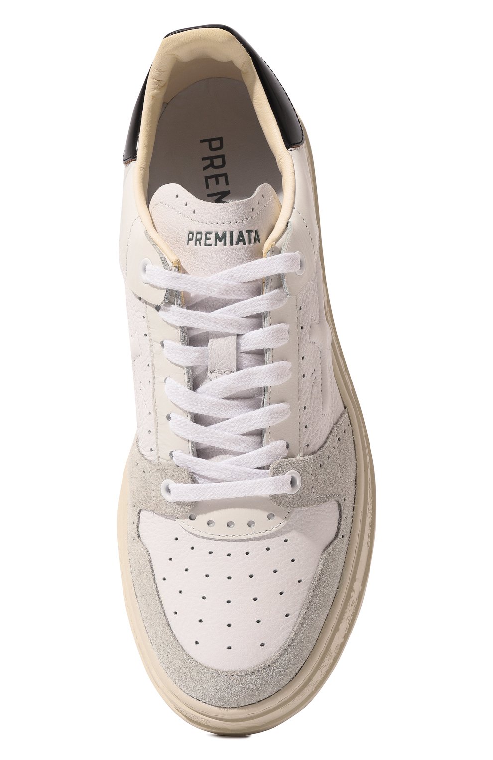 Кожаные кеды quinn PREMIATA кремового цвета по цене 33100 руб., арт. QUINN/VAR6003, фото 6 Кожаные кеды quinn PREMIATA, арт. QUINN/VAR6003, фото 6