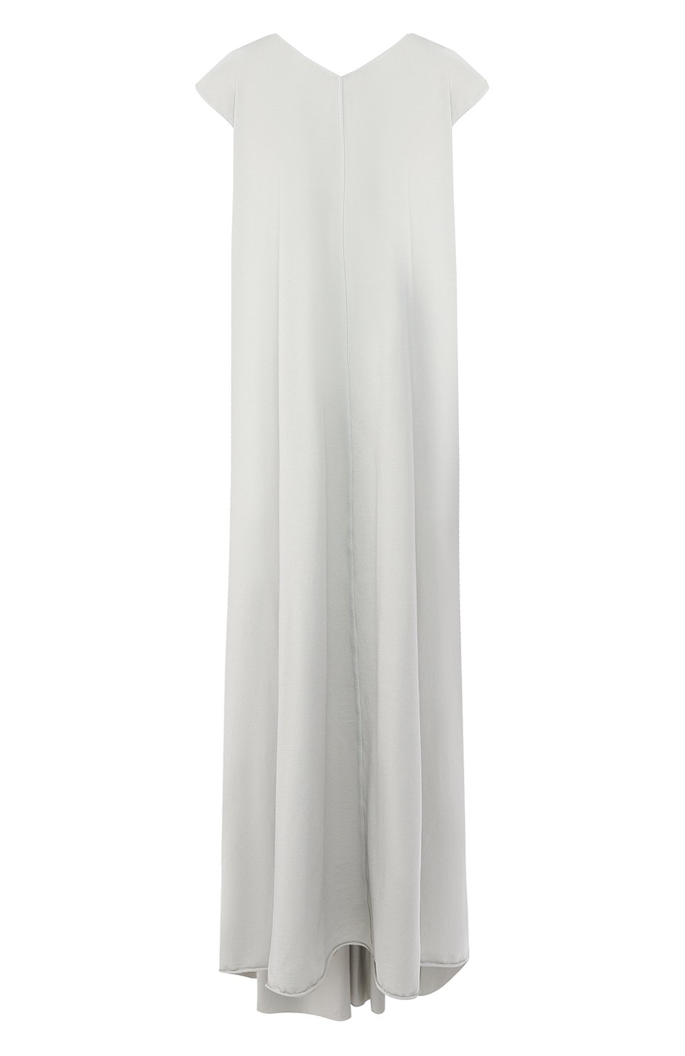 Хлопковое платье-макси RICK OWENS светло-серого цвета по цене 33200 руб., арт. R019S6550/RN, фото 1 Хлопковое платье-макси RICK OWENS, арт. R019S6550/RN, фото 1