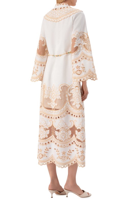 Льняное платье Zimmermann 5767DRS262 Белый  5767DRS262 Фото 3