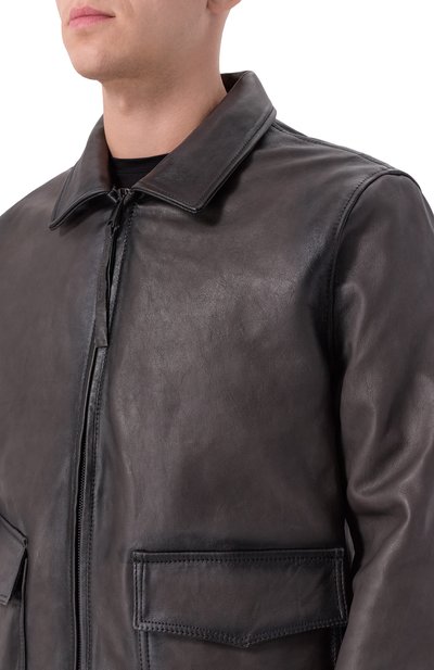 Кожаный бомбер NEVER ENOUGH, арт. MJL032, фото 5