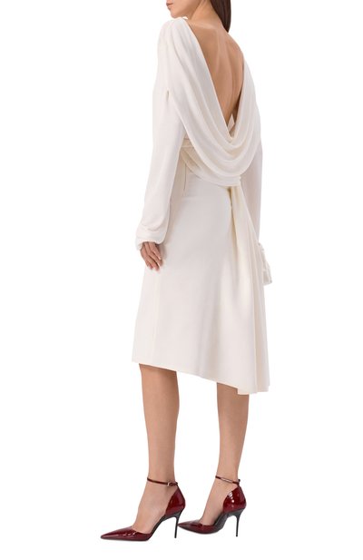 Кожаные туфли drop ALAIA бордового цвета по цене 151500 руб., арт. AA3E1021I135, фото 3 Кожаные туфли drop ALAIA, арт. AA3E1021I135, фото 3