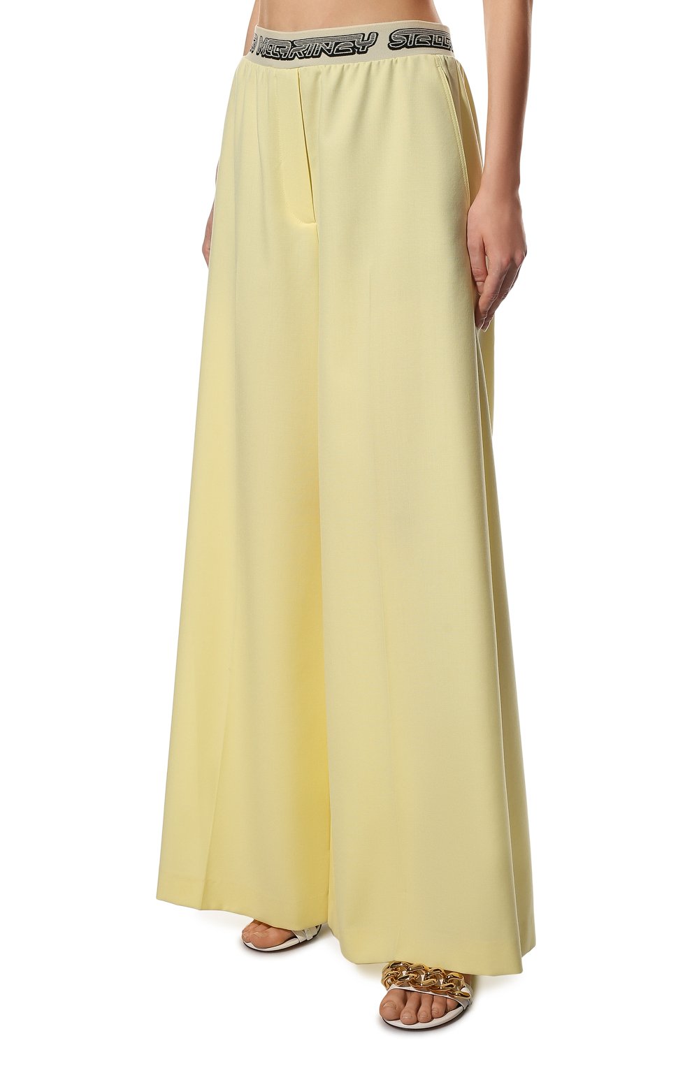 Шерстяные брюки STELLA MCCARTNEY желтого цвета по цене 85150 руб., арт. 604218/SSA36, фото 3 Шерстяные брюки STELLA MCCARTNEY, арт. 604218/SSA36, фото 3